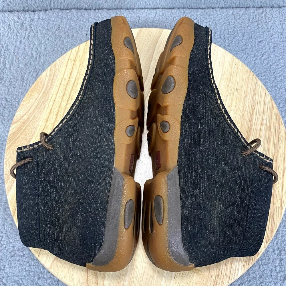 Twisted X Chukka Shoes Mens 8 M Blue Driving‎ Moc Rubberized Leather Boots